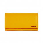 Дамско портмоне ENZO NORI модел CLASSIQUE естествена кожа жълт